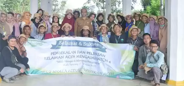 Wabup Aceh Tamiang Lepas 22 Relawan Aceh Mengajar 
