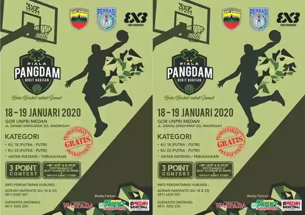 Menghadapi PON di Papua, Kodim 0201/BS Gelar Turnament Basket