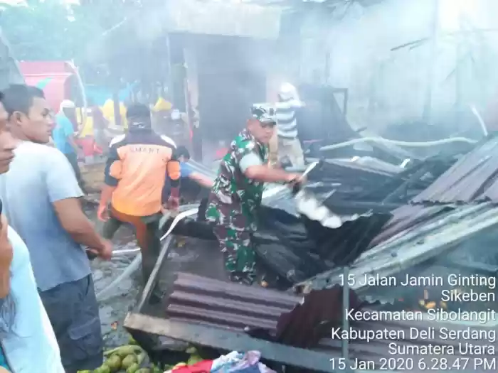 Tiga Rumah Di Sibolangit Dilalap Si Jago Merah
