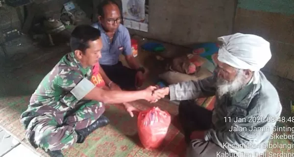 Sabtu Simpati, Koramil Sibolangit Bagikan Sembako 