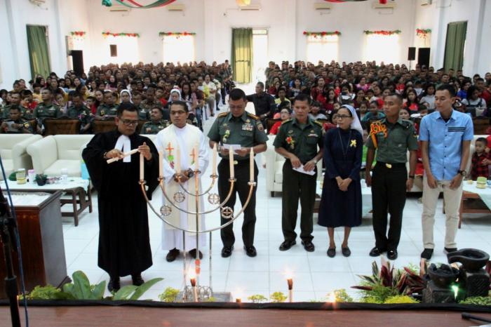 Keluarga Besar Rindam I/BB Gelar Perayaan Natal