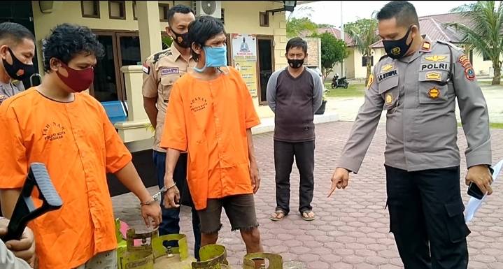 Petualangan Tiga Tersangka Pencurian Tabung Gas Elpiji Berakhir