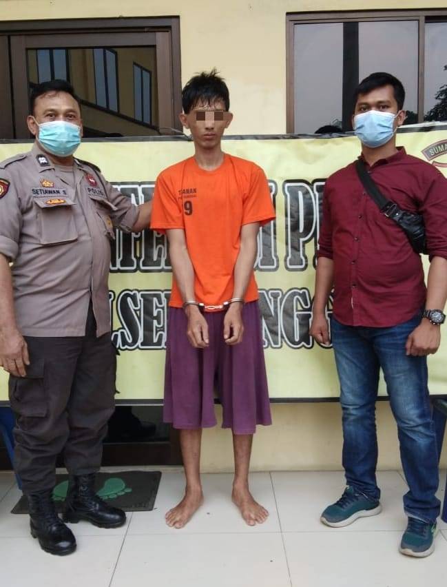Pria Penyalahguna Narkoba Berurusan dengan Polsek Sunggal