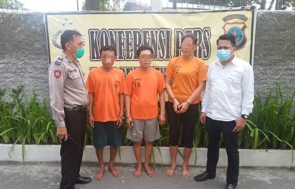 Grebek Rumah Kurir Narkoba, Polsek Sunggal Ciduk 2 Pria dan Seorang Wanita