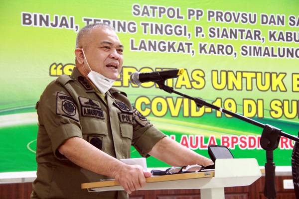 Satpol PP Teken Komitmen Bersama Tegakkan Disiplin Prokes