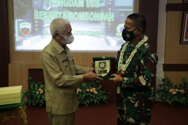 Kodim 0208 Asahan Sambut Kunjungan Pangdam I/BB