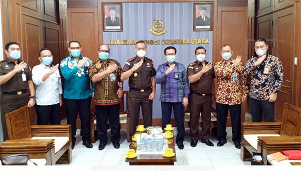Kajati Sumut IBN Wiswantanu Terima Kunjungan Tim BNI Kanwil Medan