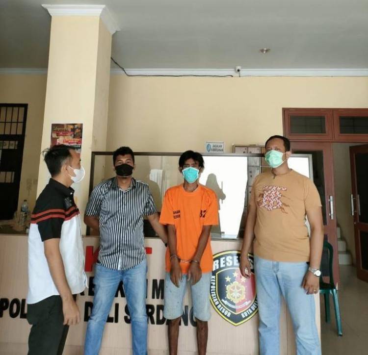 Wow ! Pria ini Mendadak Diangkut Satreskrim Polresta Deli Serdang