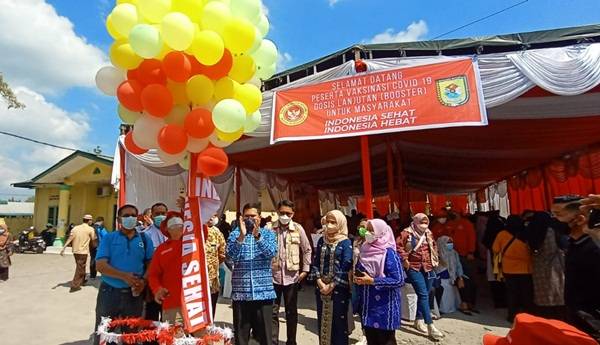 Launching Vaksinasi Covid-19 Booster, Kabinda Apresiasi Kerja Keras Pemkab Sergai