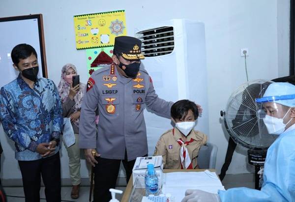 Polri Launching Vaksinasi Merdeka Anak, Ini Pesan Jenderal Listyo Sigit