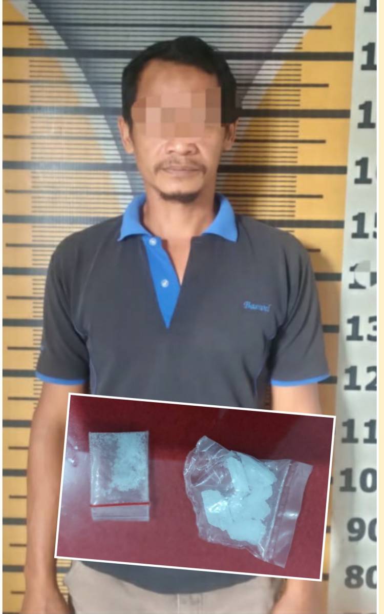 Simpan 4,26 Gram Sabu Di Kolong Tempat Tidur  PW Di Simpan Polisi Di Balik Jeruji Besi