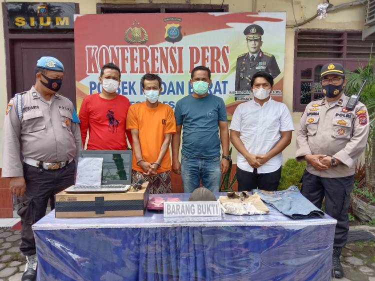 Nekad  Curi Laptop, Kakek 51 Tahun Ditangkap Tim Anti Bandit Polsek Medan Barat