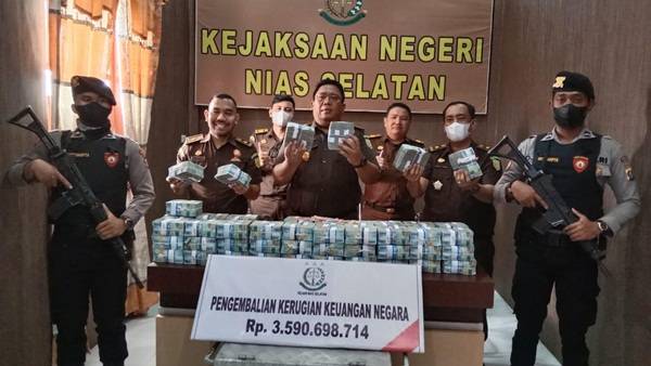 Awal 2022, Kejari Nisel Selamatkan Uang Negara Rp3,5 Miliar Lebih