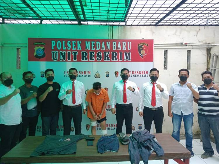 Reskrim Polsek Medan Baru Tembak Kedua Kaki Residivis Pelaku Curas