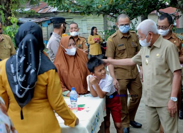 Bupati Asahan Kunjungi Pelaksanaan Vaksinasi Anak Usia 6 Hingga 11 Tahun