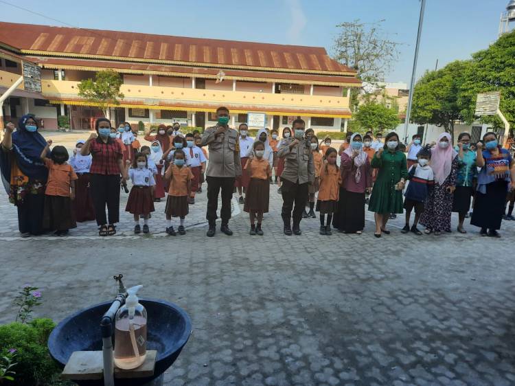 Polsek Medan Timur, Sosialisasi Vaksin Covid-19, Bagi Anak Sekolah