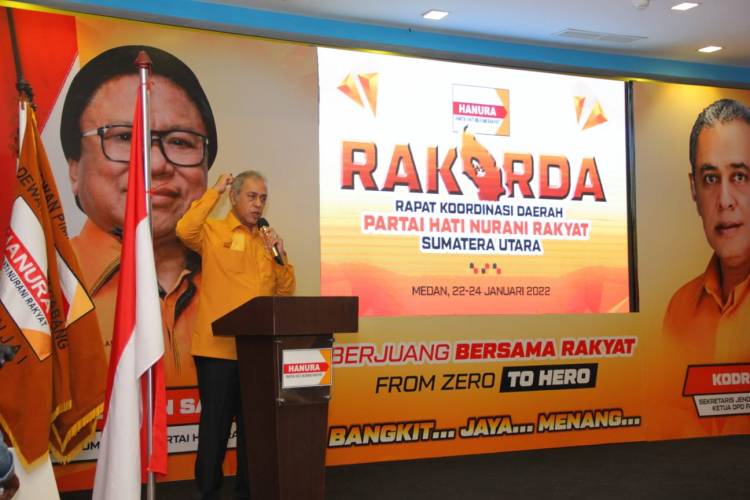 Rakorda Partai Hanura, Kodrat Shah :  Partai Hanura From Zero To Hero Harus Bangkit Berjuang Agar Lolos Verifikasi
