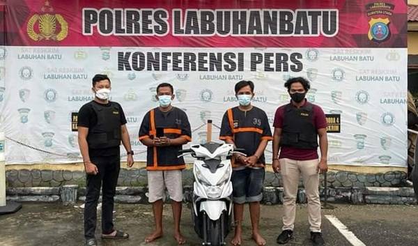 Polres Labuhanbatu Amankan Pelaku Curanmor dan Penadah