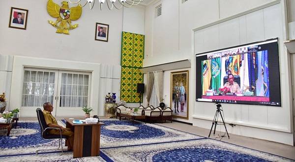 Edy Rahmayadi Hadiri Rapat Virtual dengan Mendagri dan KPK, Ini Pembahasannya