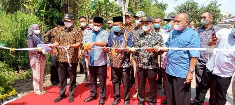 Apresiasi Pembangunan Ruas Jalan di Desanya, Warga Desa Dolok Sagala Gelar Syukuran