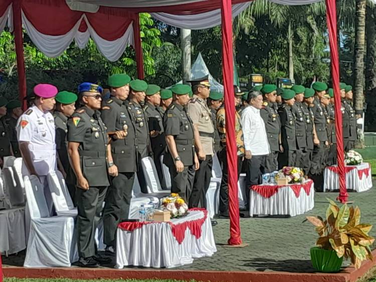 Wakapolresta Deli Serdang Hadiri Serah Terima Jabatan Komandan Brigif 7/Rimba Raya
