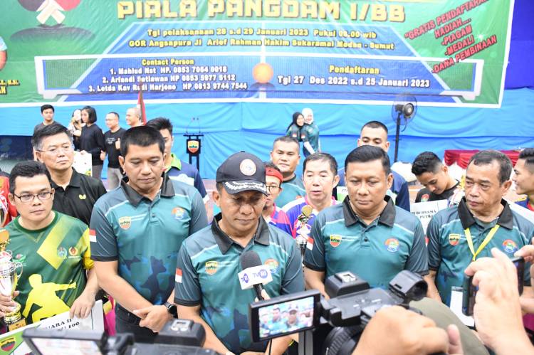 Tutup Kejuaraan Tenis Meja, Pangdam I/BB: Ukir Terus Prestasi di PON XXI Sumut-Aceh 2024