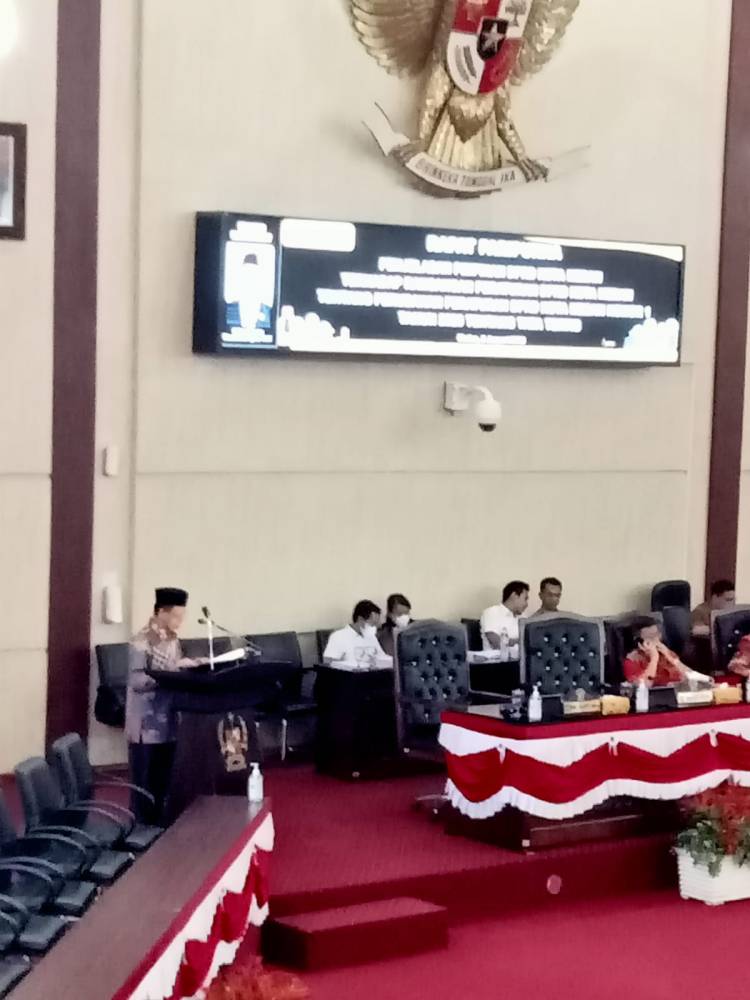 Penjelasan Pimpinan DPRD Tentang Rancangan Peraturan DPRD Kota Medan