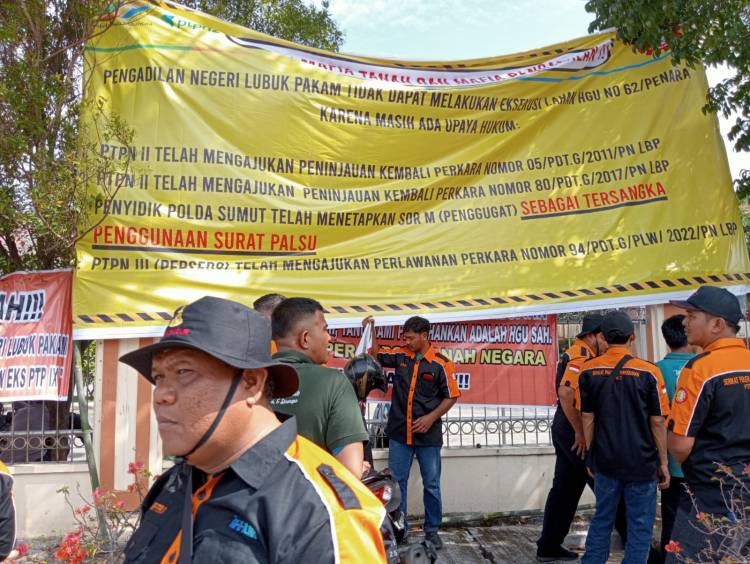 Pengadilan Tunda Eksekusi Karyawan PTPN 2 Siap Pertahankan HGU 62 Penara.