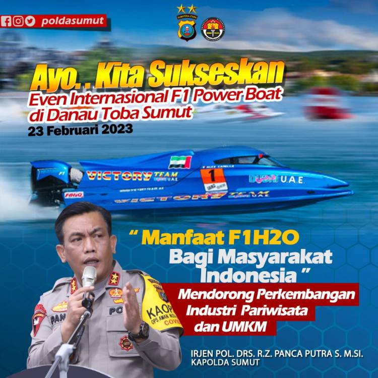 Kapoldasu Ajak Sukseskan Event Internasional F1 Power Boat Danau Toba