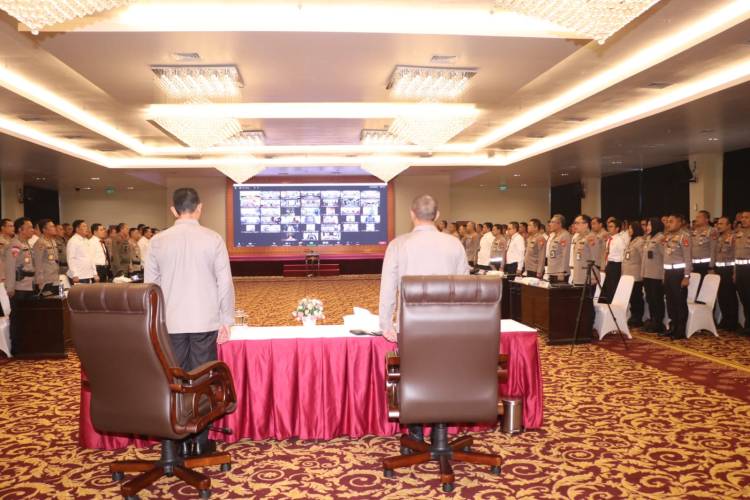 Arahan Kapolda Sumsel dalam apel pamen jajaran Polda sumsel