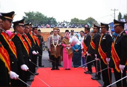 Kapolres Labuhanbatu Selatan, Disambut Upacara Pedang Pora
