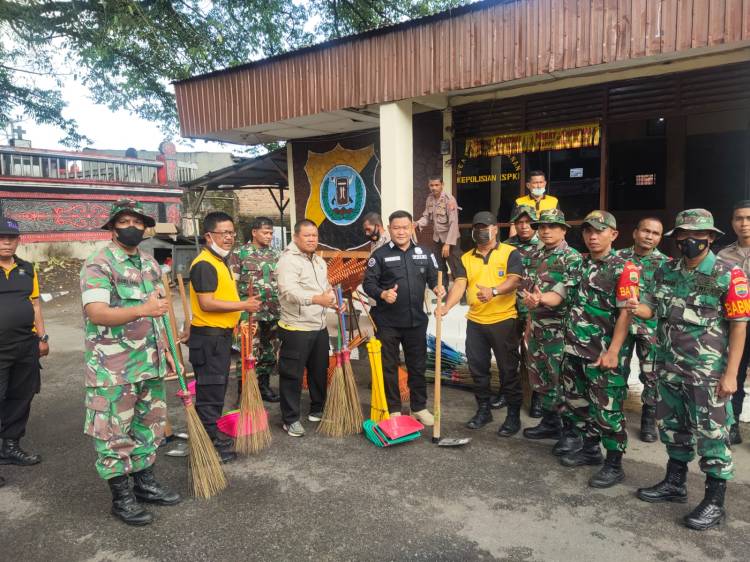 Persiapan F1H20 di Danau Toba, Pemkab Toba Beserta TNI dan Polri Lakukan Apel Gotong Royong Massal