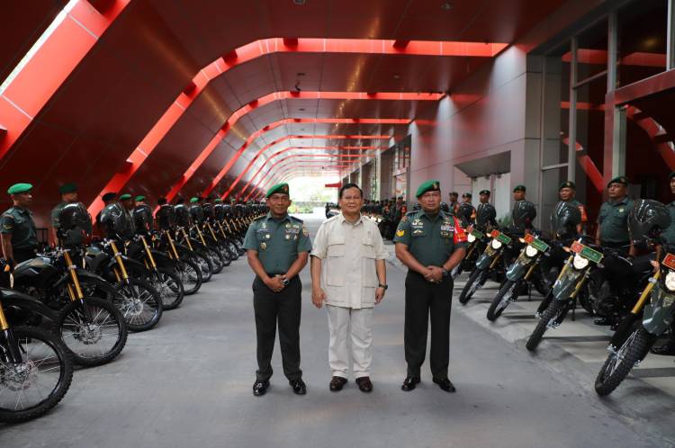 Menhan RI Beri Pengarahan ke Babinsa Kodam I/Bukit Barisan dan Bantuan 100 Motor