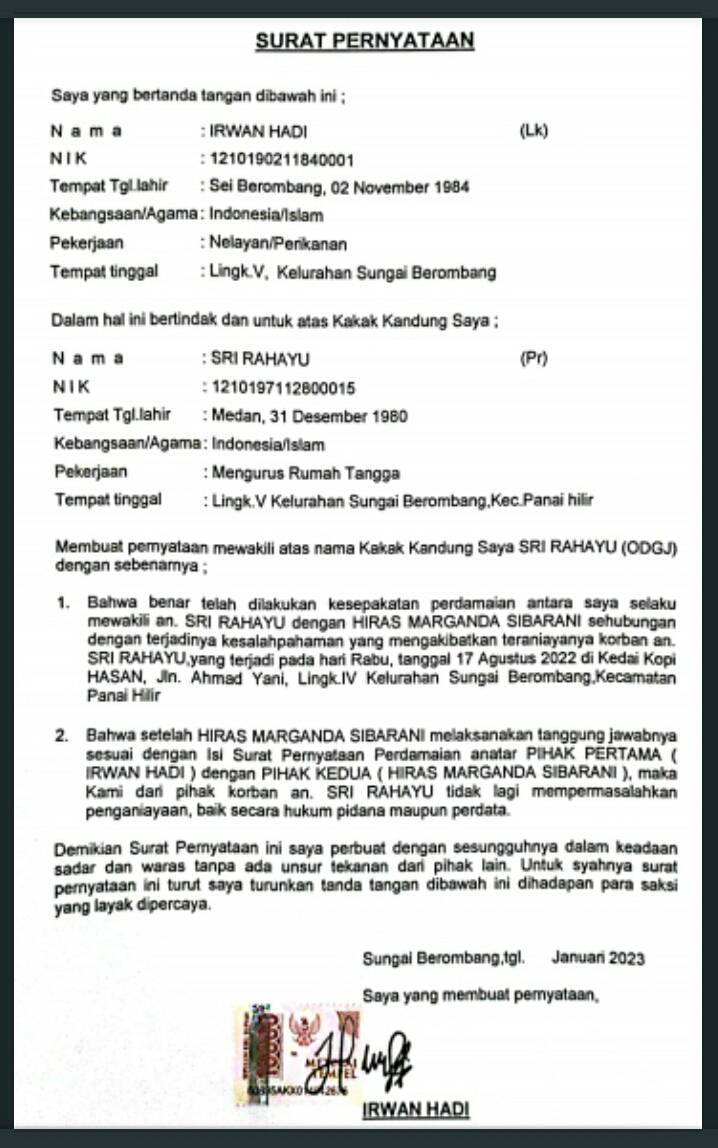 Paska Ramai Diberitakan, Akhirnya Kapolsek Panai Hilir Bersedia Obatkan Ayu Penderita ODGJ Ke RSJ