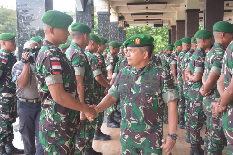 Pangdam I/BB Apresiasi Personil Purna Tugas Satgas BKO Apter Kodam XVII/Cenderawasih