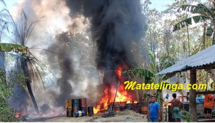 Dapur Penyulingan Minyak Mentah Di Langkat Meledak, 1 Korban Kritis