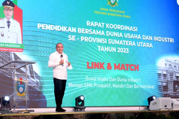 Bersama Dunia Usaha dan Industri se-Sumut, Edy Rahmayadi Hadiri Rakor Pendidikan