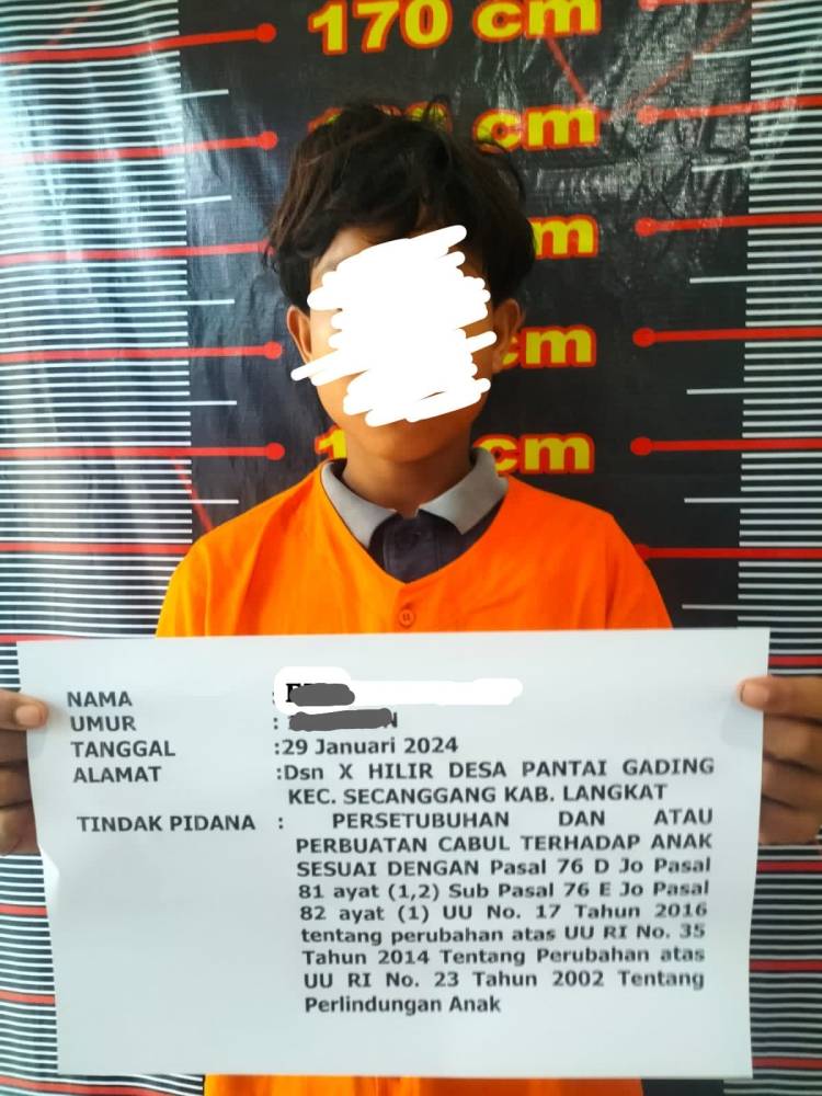 Pelaku perbuatan Cabul ditangkap Sat Reskrim Polres Langkat