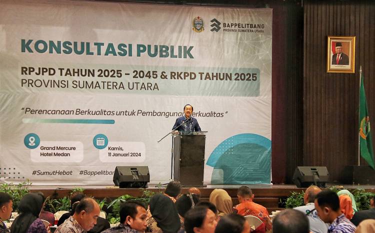 Sekdaprov Harap RPJPD Sumut 2025 &ndash; 2045 Selaras dengan Visi Indonesia Emas