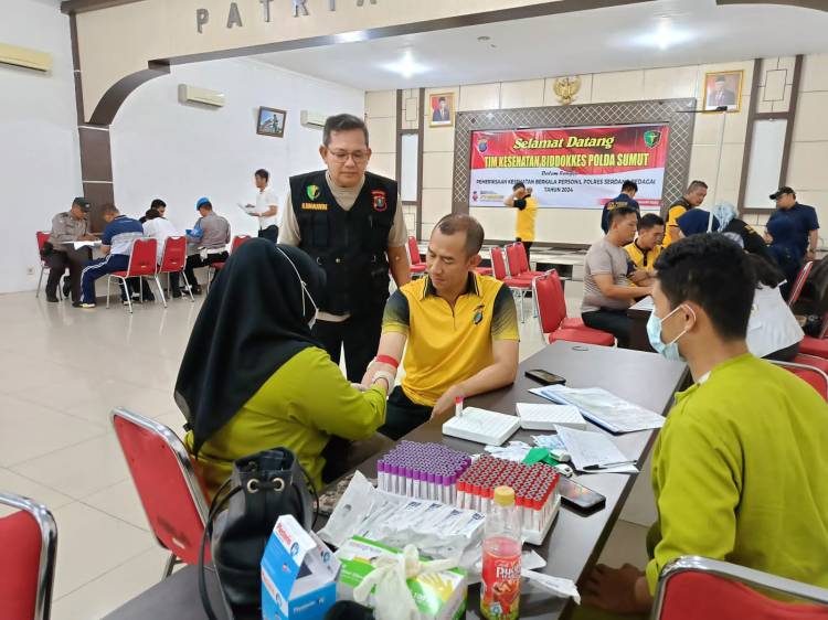 Polres Sergai Adakan Cek Kesehatan Bagi Personil