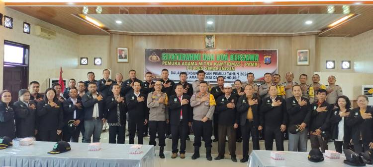 Kapolres Simalungun AKBP Choky Sentosa S.I.K., S.H., M.H Meliala Pimpin Silaturahmi dan Doa Bersama Menjelang Pemilu 2024
