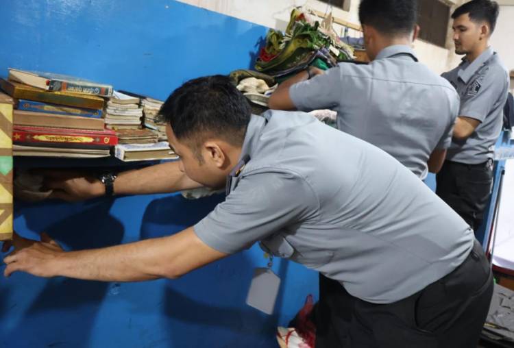 Ciptakan Suasana Aman, Lapas Pemuda Langkat Gelar Razia Gabungan Awal Tahun 2024
