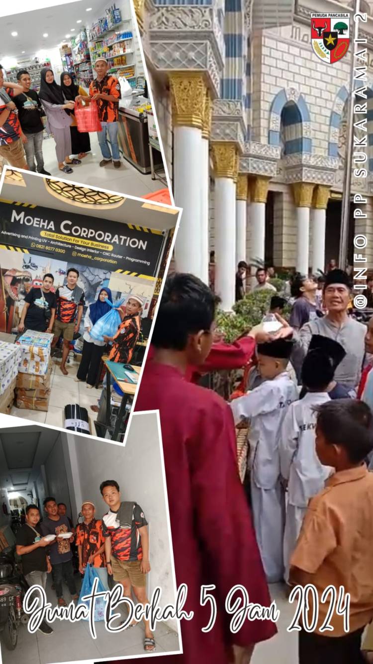 Pengurus Ranting Pemuda Pancasila Sukaramai II, Bagi-bagi Nasi Kotak