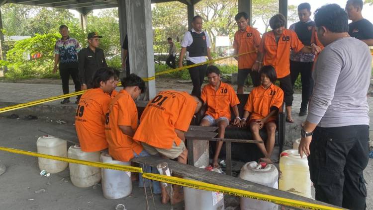 Polres Pelabuhan Belawan Menangkap 9 Anggota Genk Motor Pelaku Kejahatan