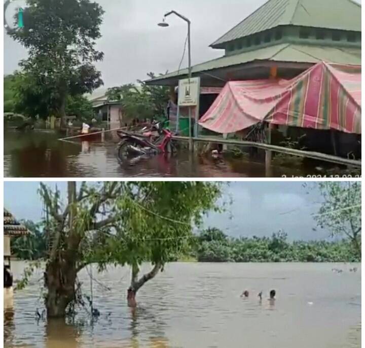 Hingga Selasa Hari Ini, Sejumlah Desa Di Labuhanbatu Masih Digenangi Air Banjir