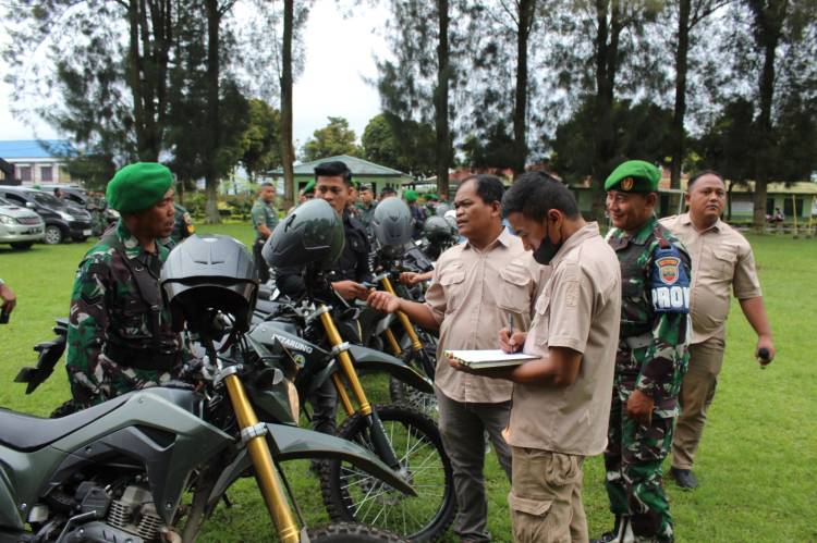 Cegah dan Eliminir Pelanggaran Lalin dan Jaga Kamtibmas, Dandim 0205/TK Letkol Inf Ahmad Afriyan Rangkuti Cek Kendaraan Dinas Prajurit