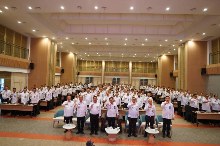 Wujudkan WBK/WBBM, Kalapas Pemuda Langkat Ikuti Pencanangan Zona Integritas