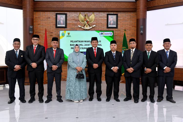 Pj Gubernur Lantik Wakil Ketua III Baznas Sumut