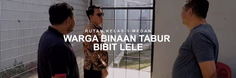 Warga binaan rutan I Medan tabur bibit lele