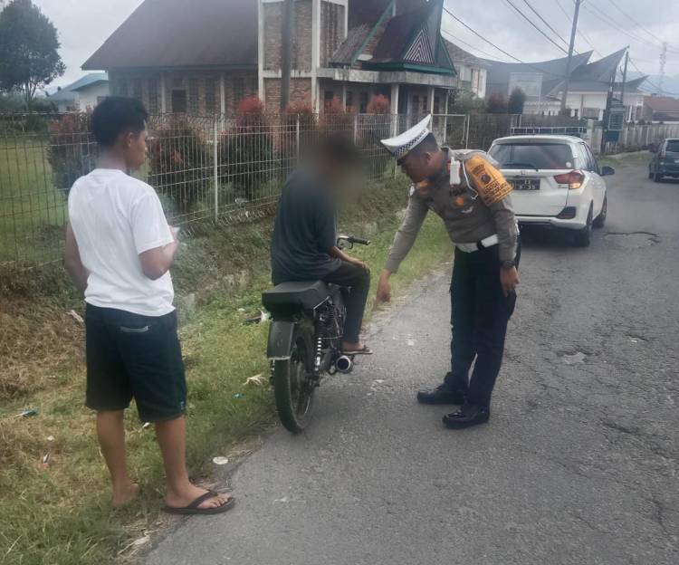 Sat Lantas Polres Simalungun Gelar Operasi Penindakan Knalpot Brong yang Meresahkan Masyarakat